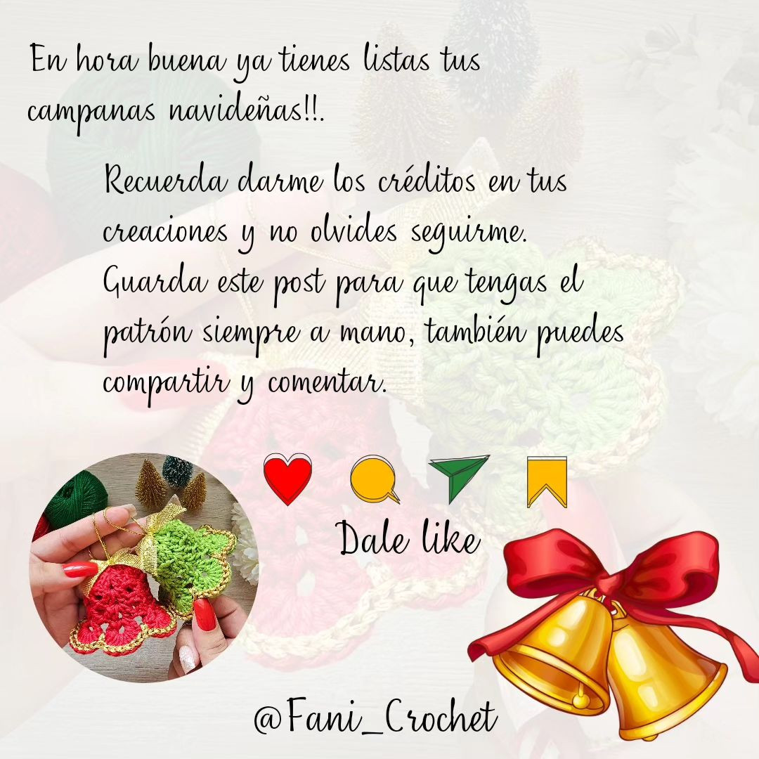 PATRÓN CAMPANAS NAVIDEÑAS GRATIS