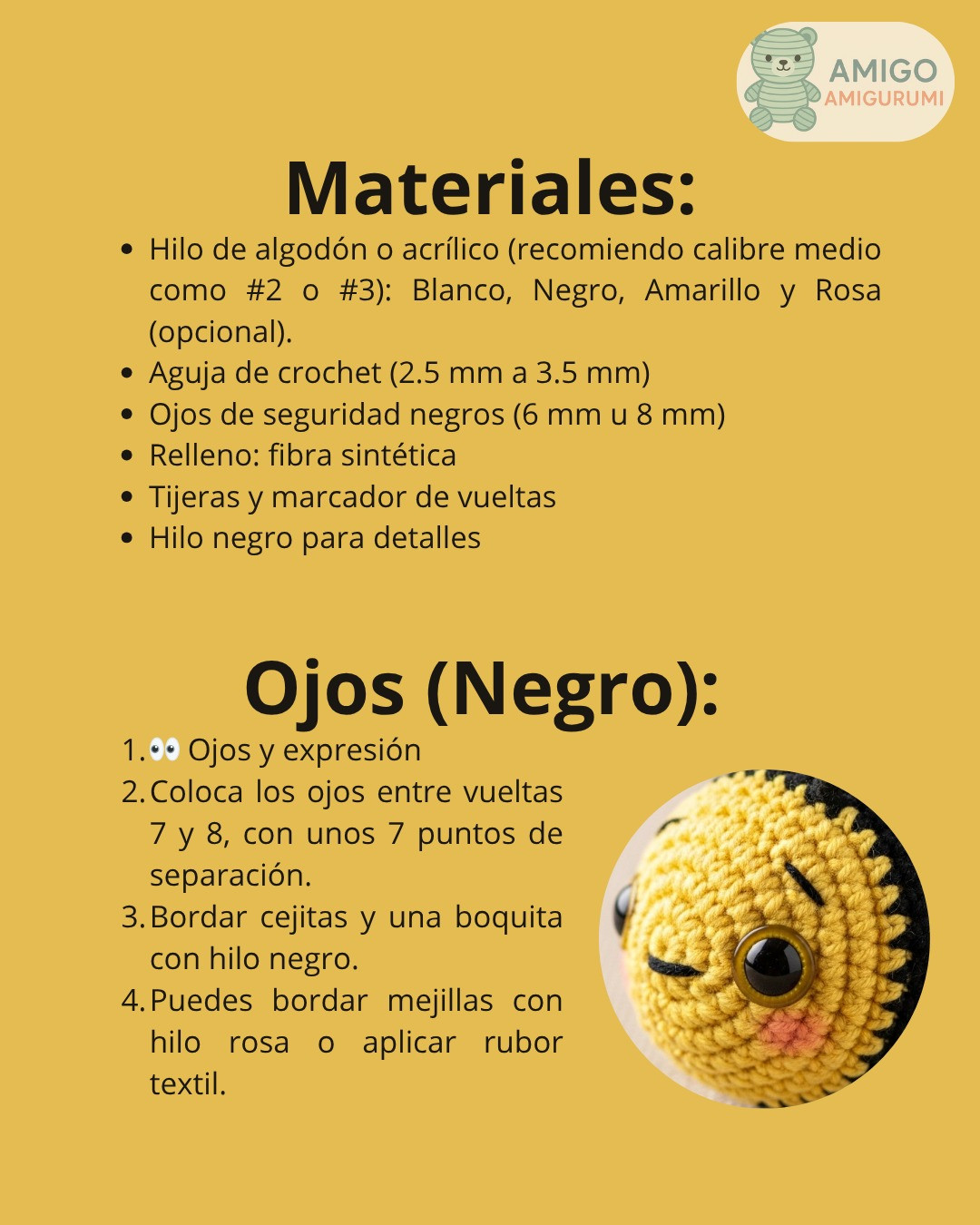 Patrón de amigurumi abejita: crea tu propia abeja de crochet