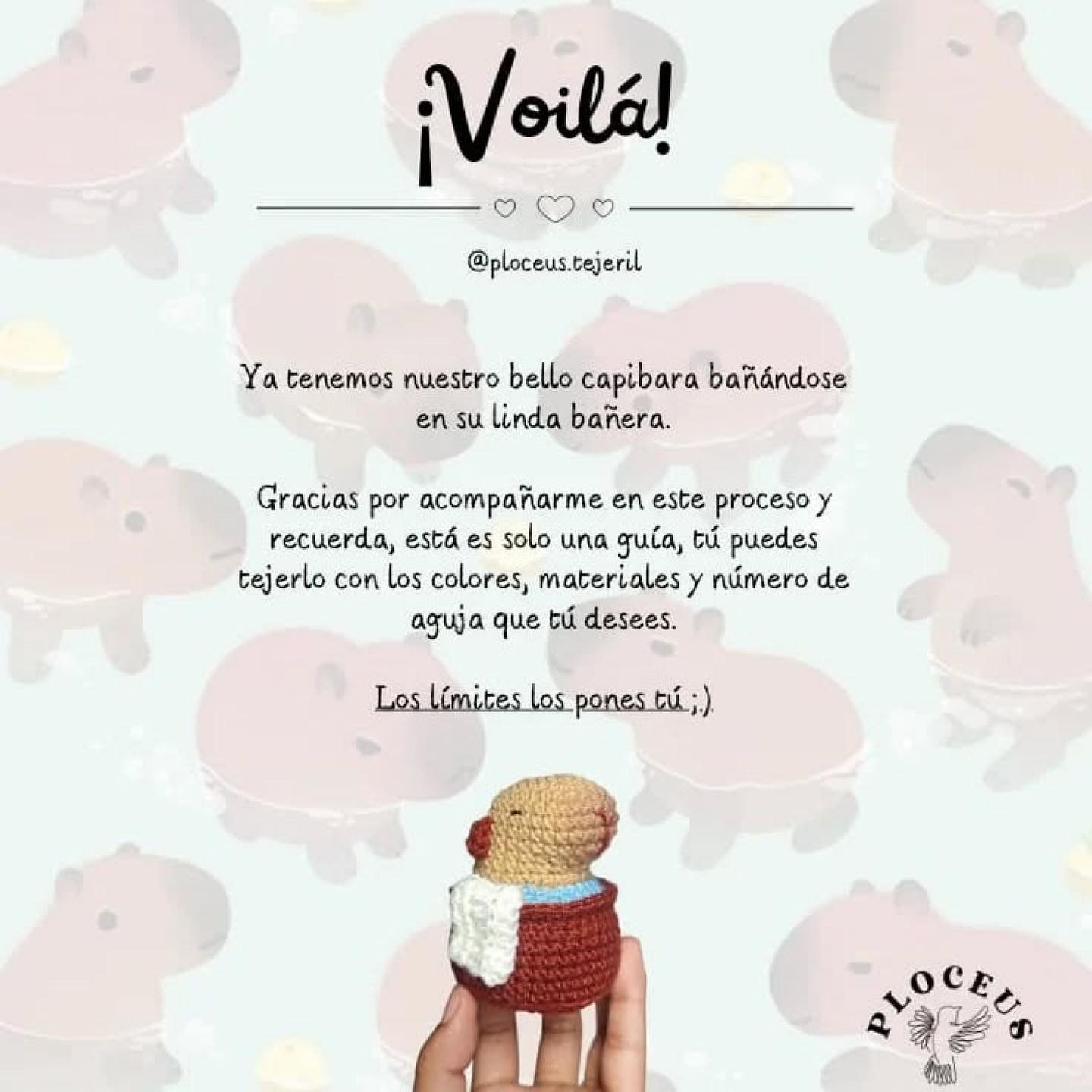 Patrón de amigurumi Capibara: Guía paso a paso