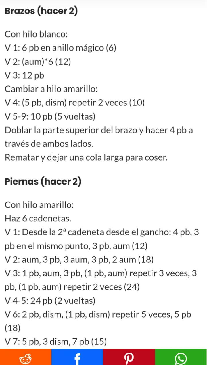 Patrón de amigurumi conejo gratis en PDF
