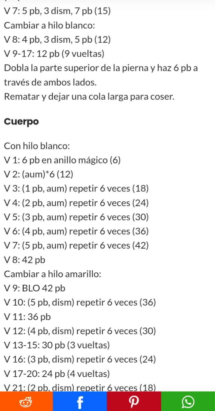 Patrón de amigurumi conejo gratis en PDF