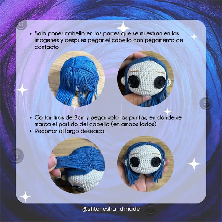Patrón de amigurumi Coraline gratis