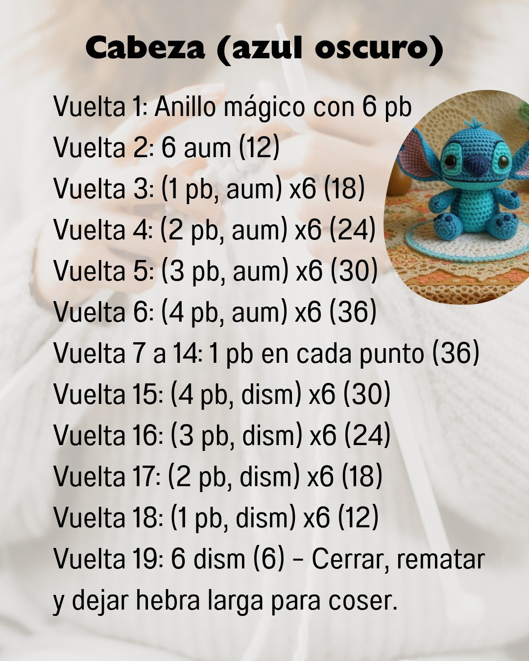 Patrón de Amigurumi: Crea tu Propio Stitch de Ganchillo