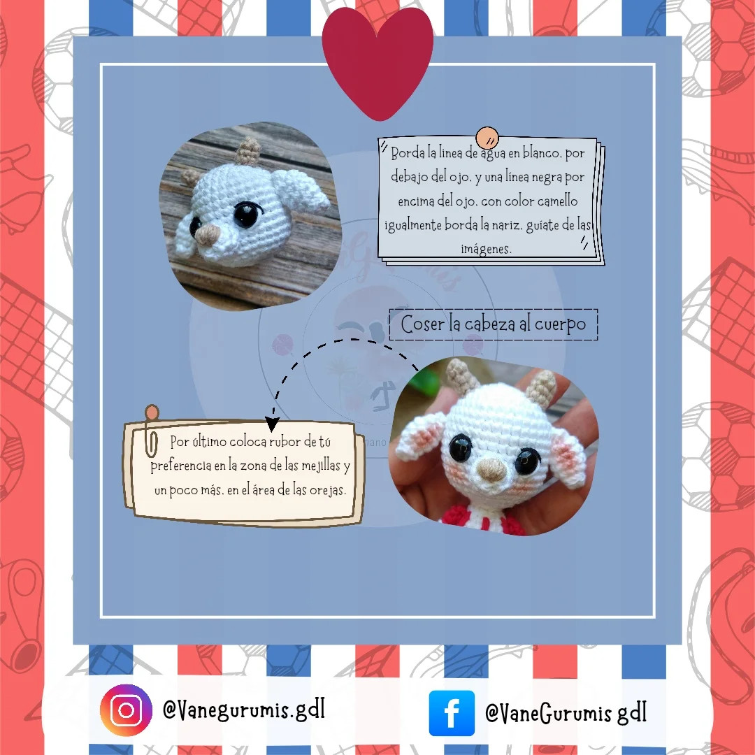 Patrón de amigurumi de cabra gratis: teje tu propia mascota.