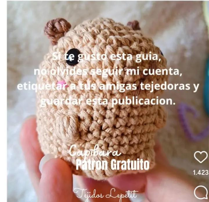Patrón de Amigurumi de Carpincho: Guía Gratuita para Crochet