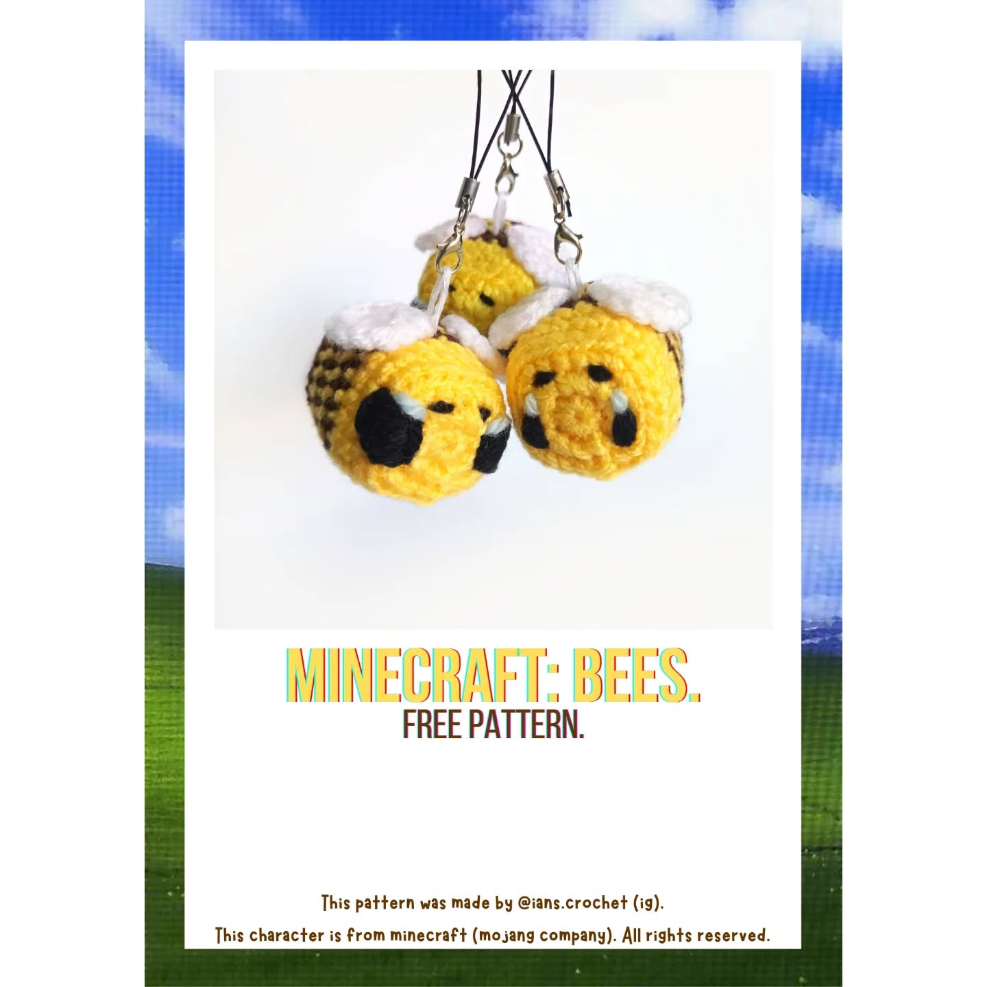 Patrón de amigurumi gratis: Abejitas con lágrimas