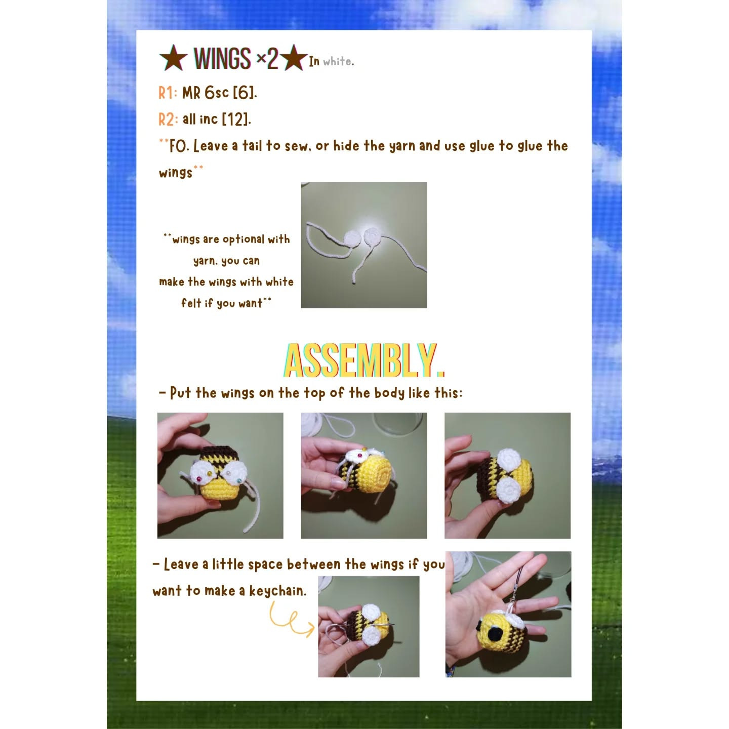 Patrón de amigurumi gratis: Abejitas con lágrimas
