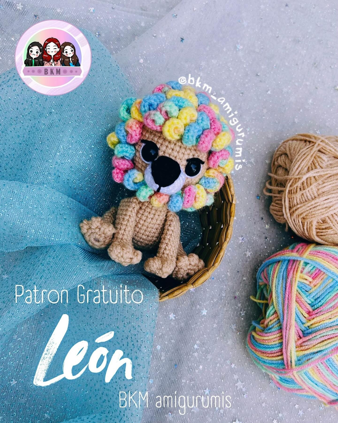 Patrón de Amigurumi León Arcoíris Gratis