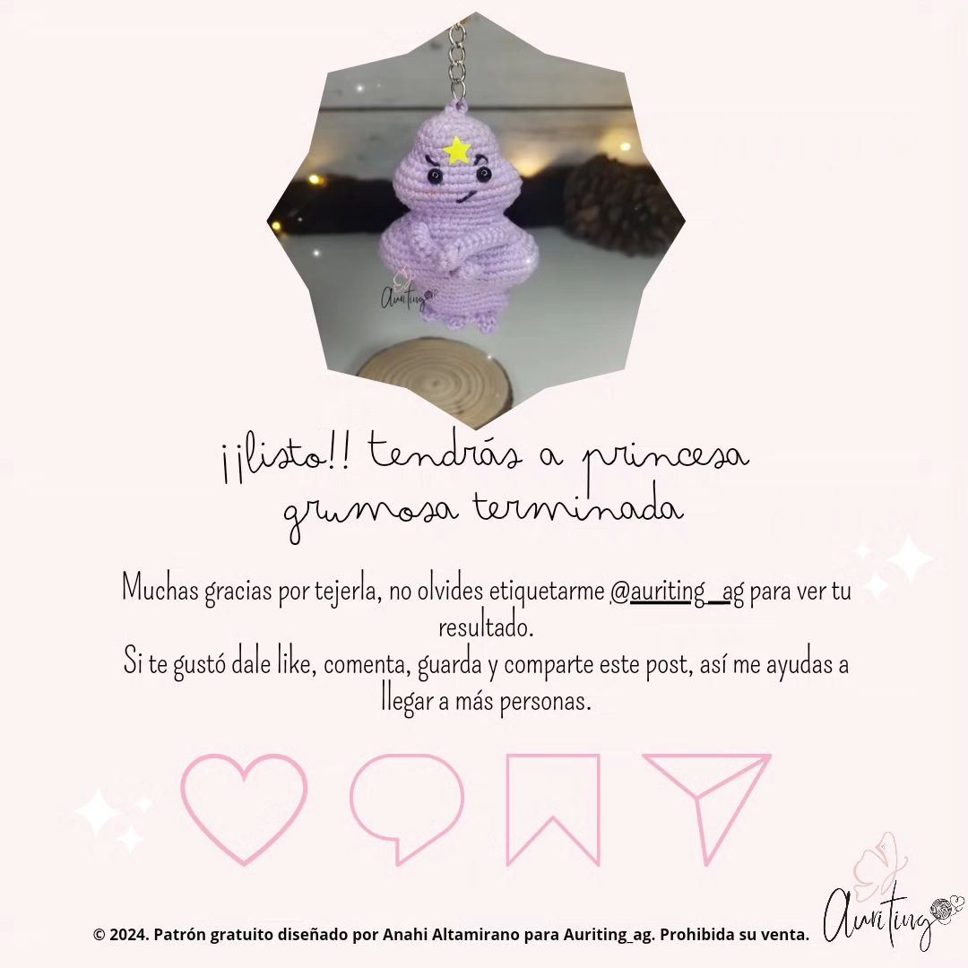 Patrón de amigurumi Princesa Grumosa Gratis