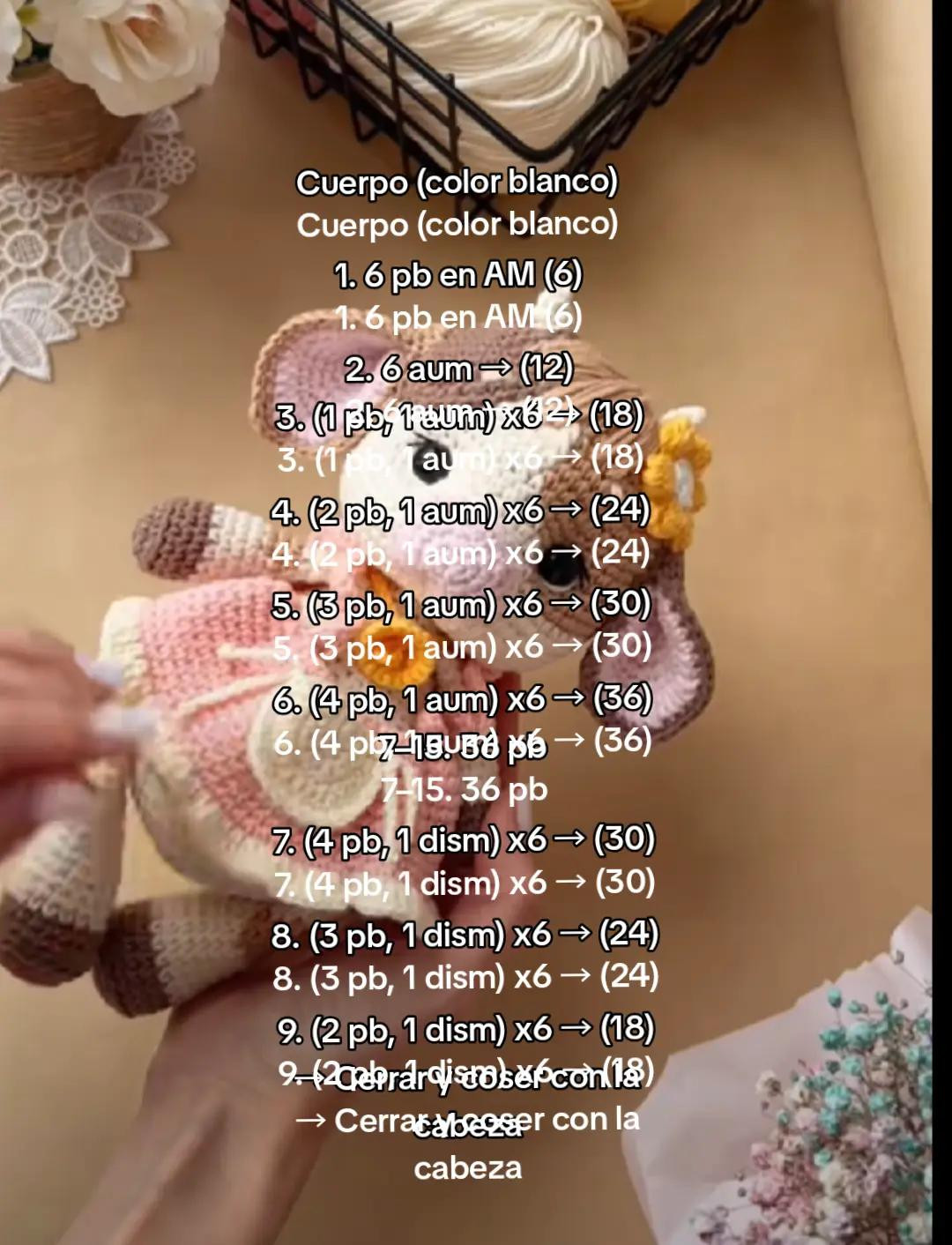 PATRÓN DE AMIGURUMI VACA PEQUEÑA: GUÍA DETALLADA Y FÁCIL DE SEGUIR