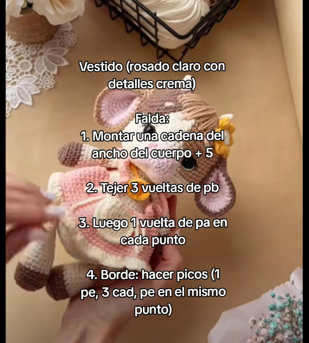 PATRÓN DE AMIGURUMI VACA PEQUEÑA: GUÍA DETALLADA Y FÁCIL DE SEGUIR
