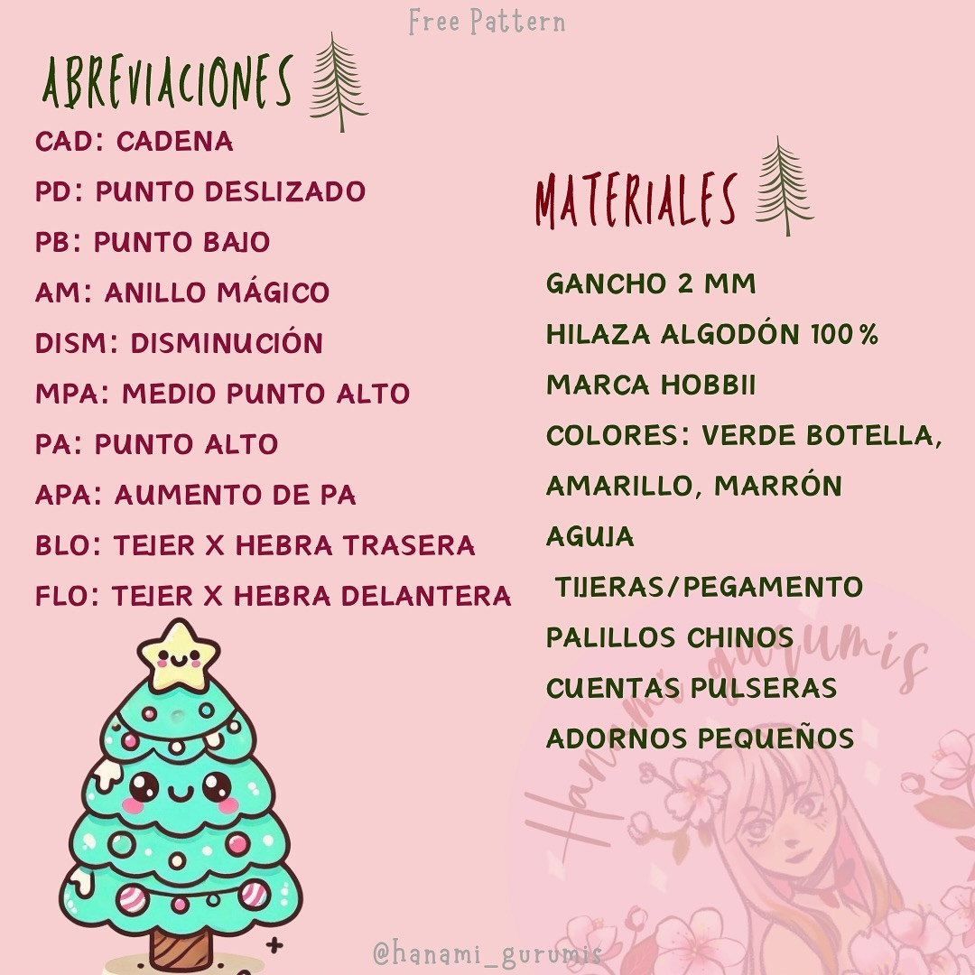 Patrón de árbol de Navidad tejido a crochet