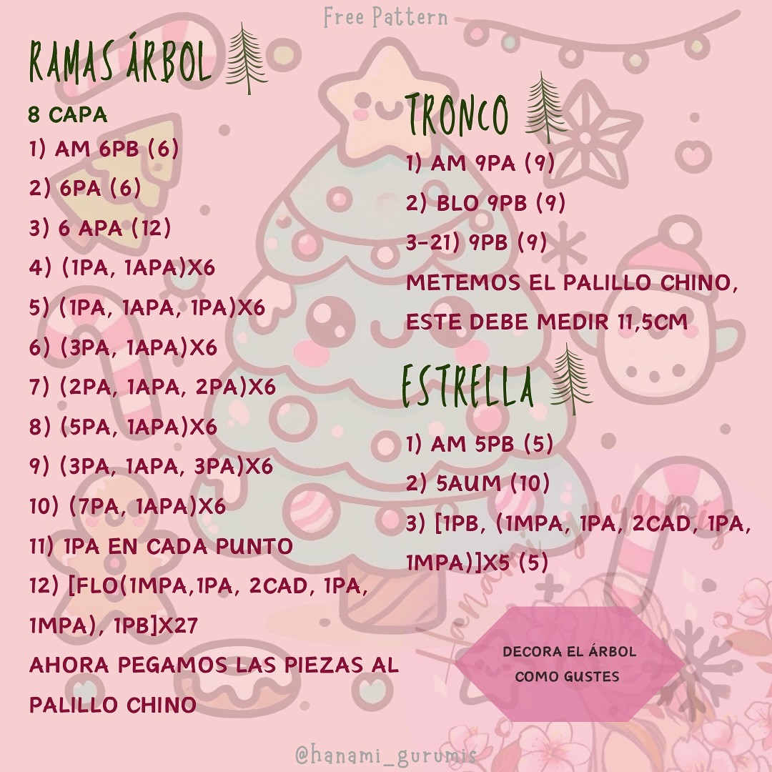 Patrón de árbol de Navidad tejido a crochet