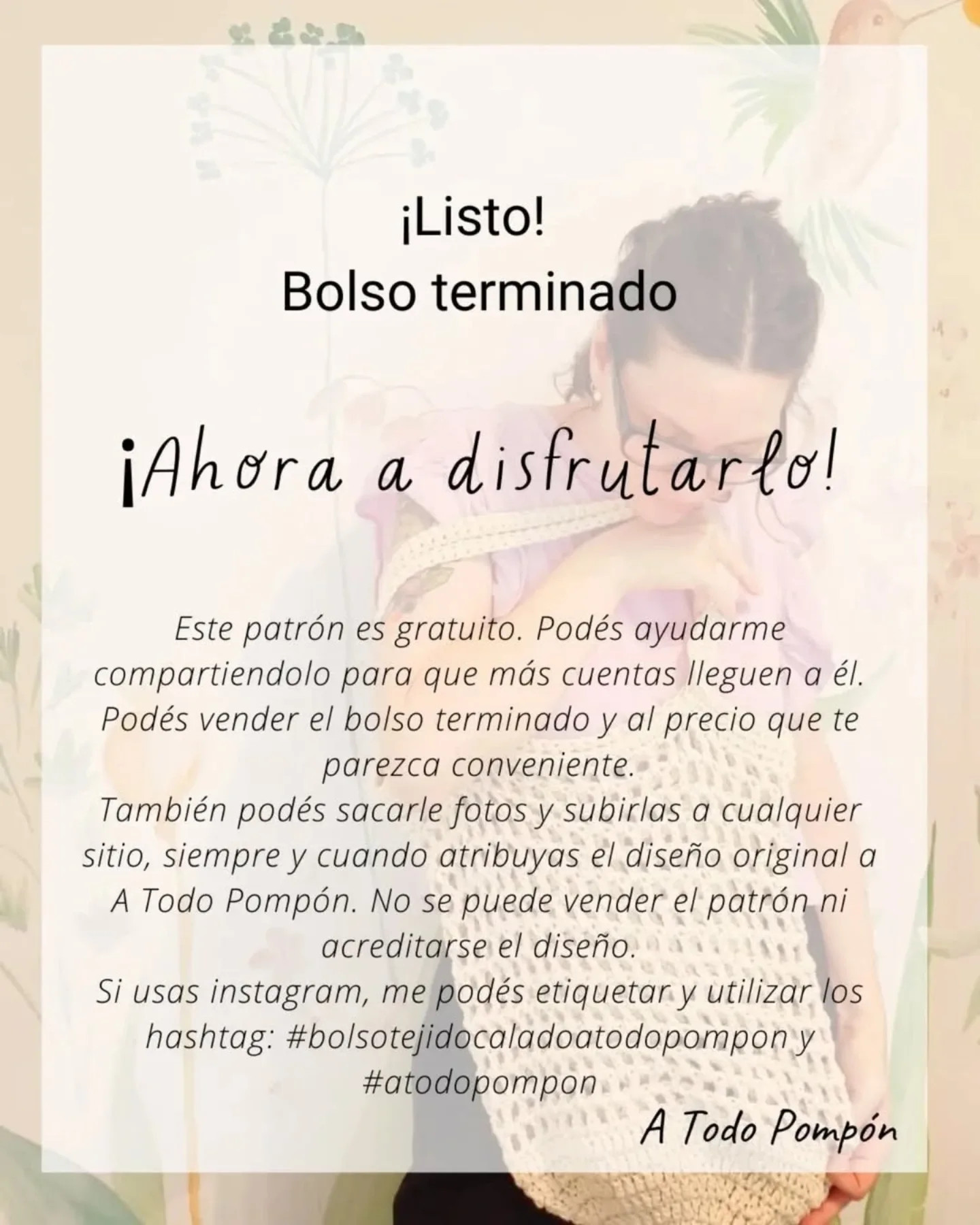 Patrón de bolso tejido a crochet gratuito