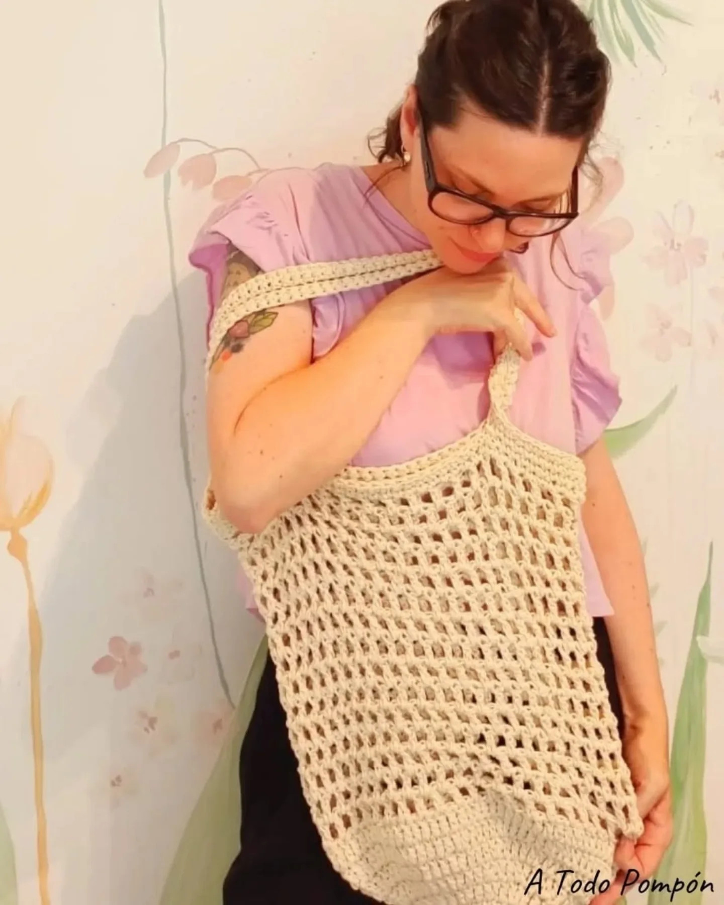 Patrón de bolso tejido a crochet gratuito