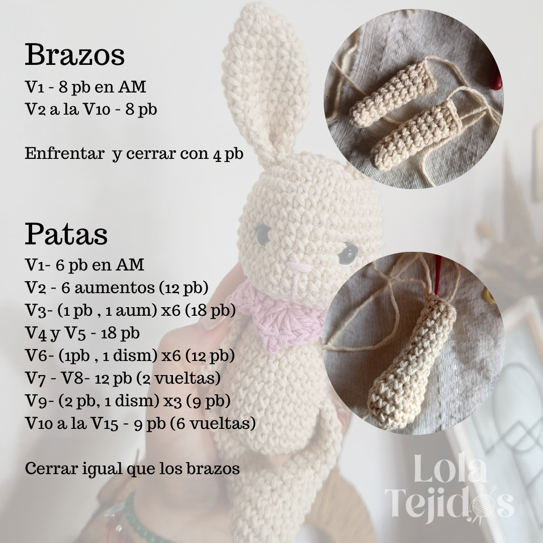 Patrón de Conejito Amigurumi Gratis