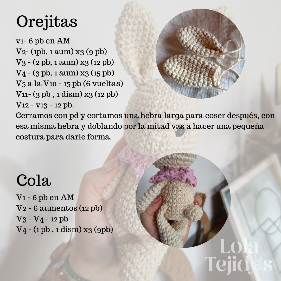 Patrón de Conejito Amigurumi Gratis