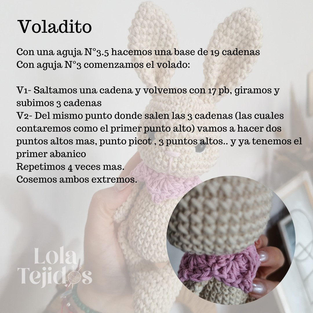 Patrón de Conejito Amigurumi Gratis