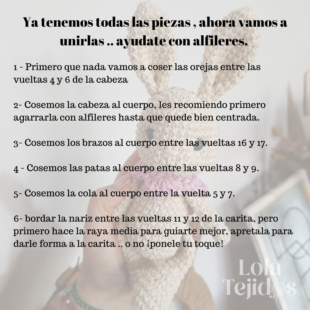 Patrón de Conejito Amigurumi Gratis