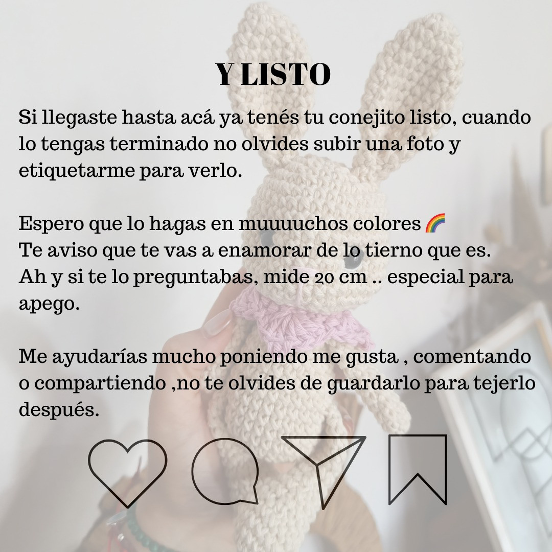 Patrón de Conejito Amigurumi Gratis