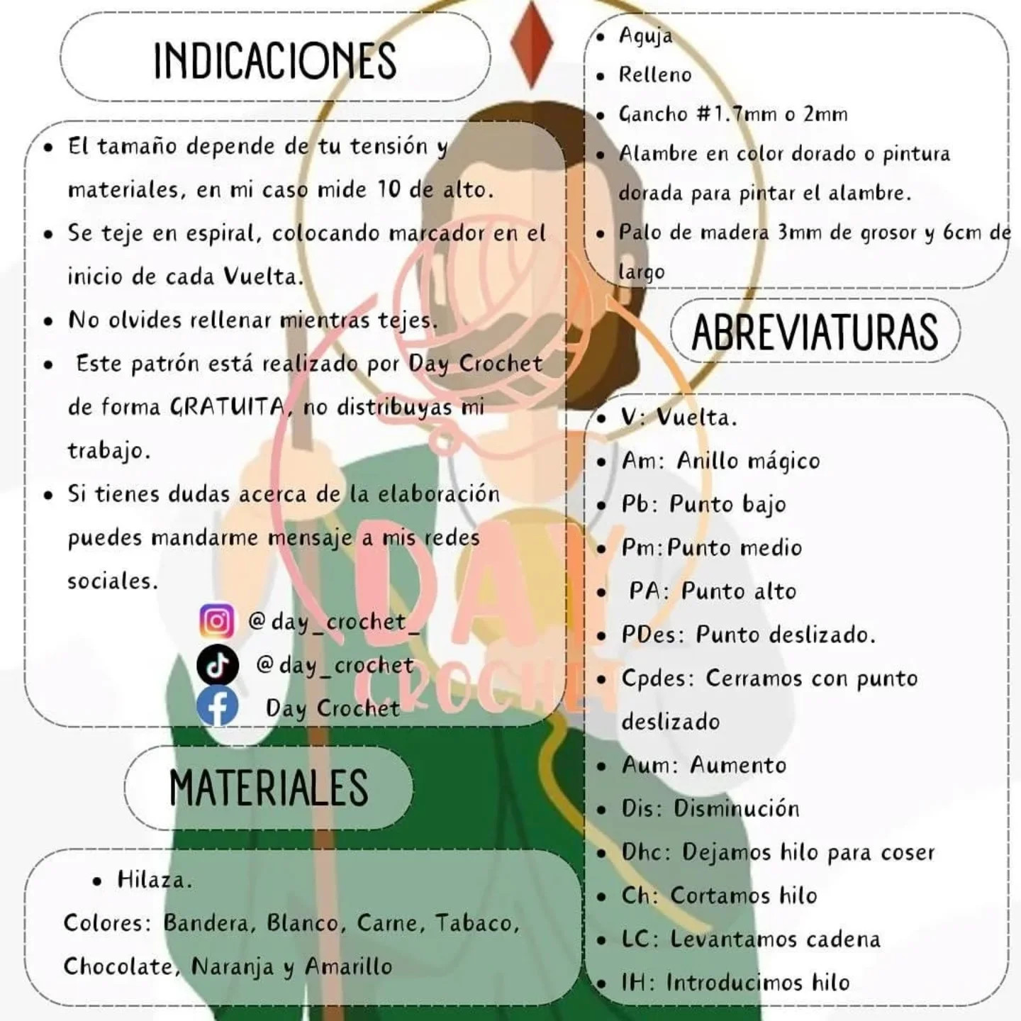 Patrón de Crochet Gratis: San Cristobal