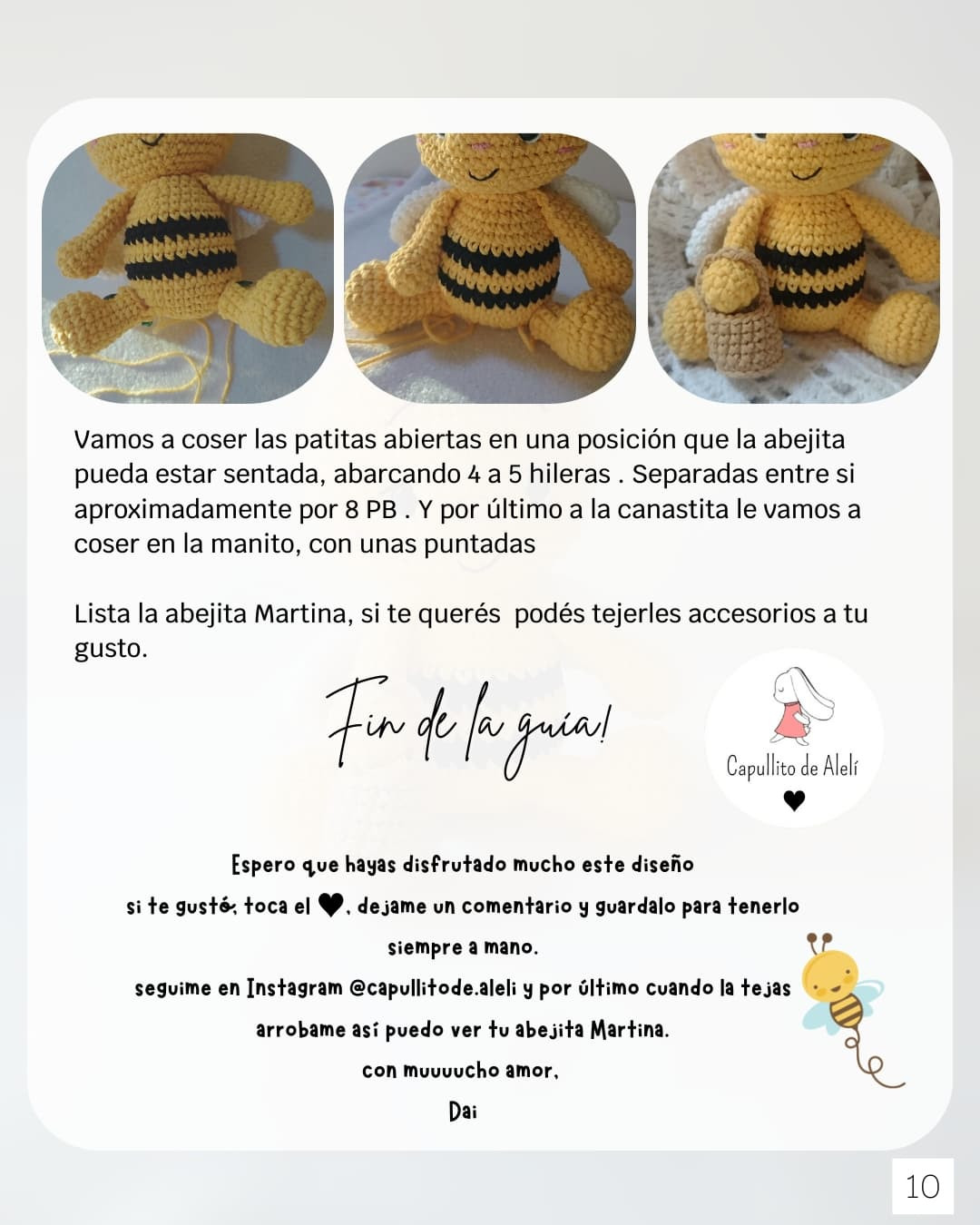 Patrón de Crochet Gratuito: Abejita Martina