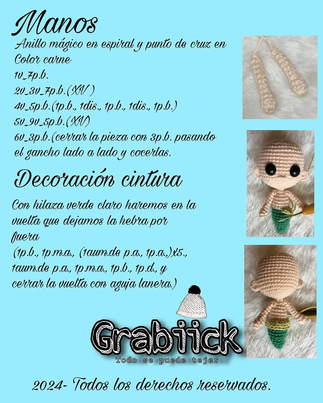 Patrón de ganchillo gratis: Ariel amigurumi
