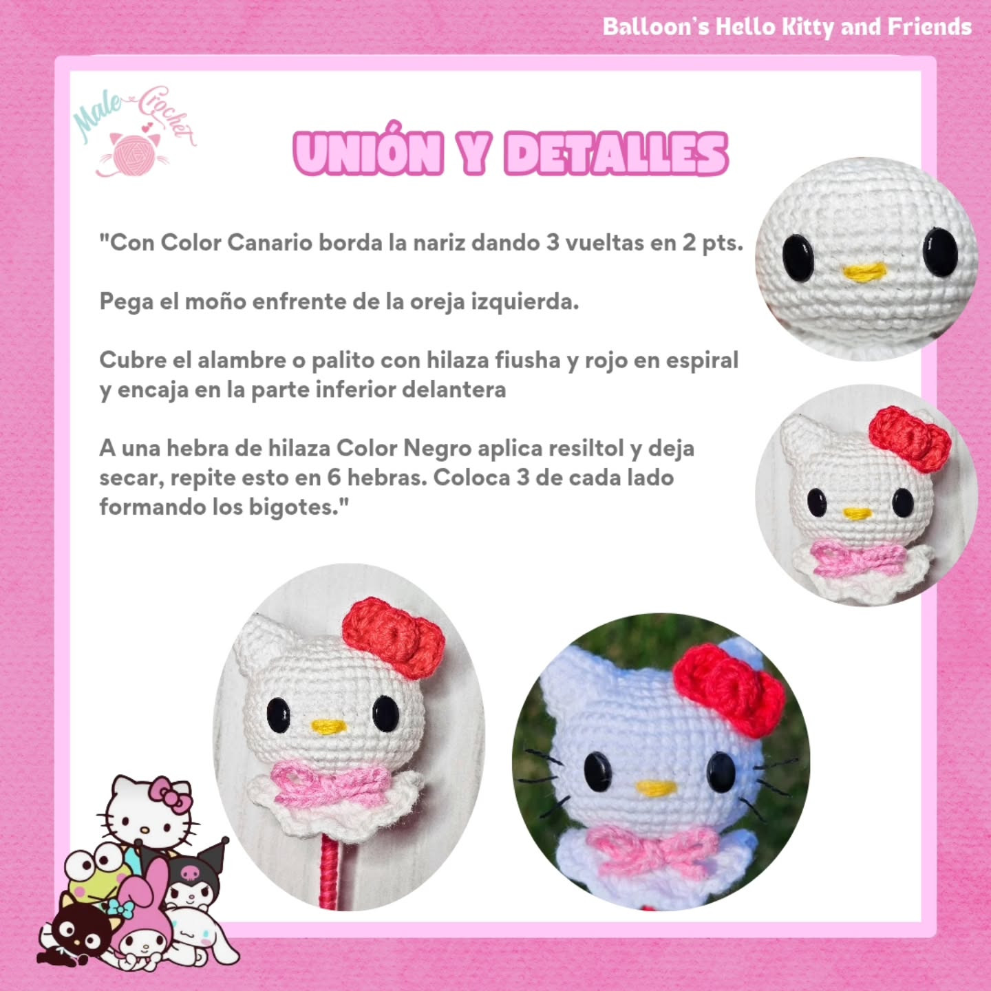 Patrón de globo Hello Kitty gratis