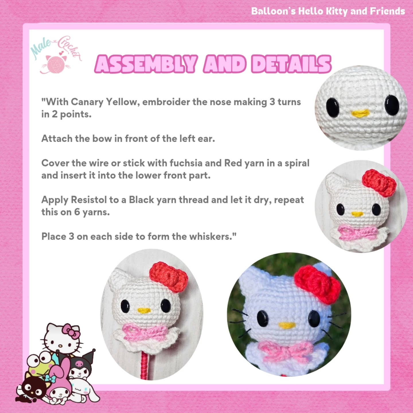 Patrón de globo Hello Kitty gratis