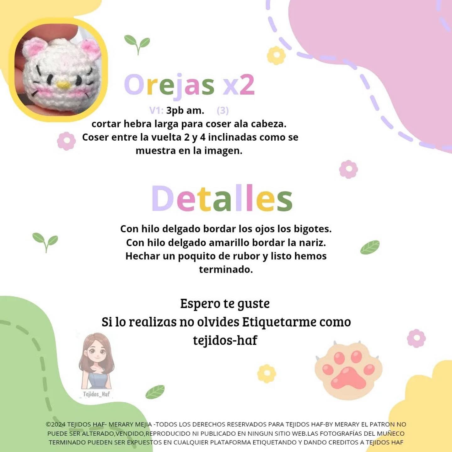 Patrón de Kitty Amigurumi Gratis