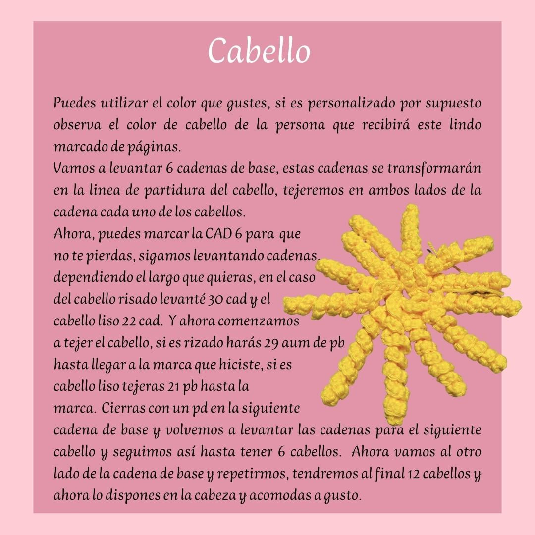 Patrón de marcapáginas personalizado tejido a crochet