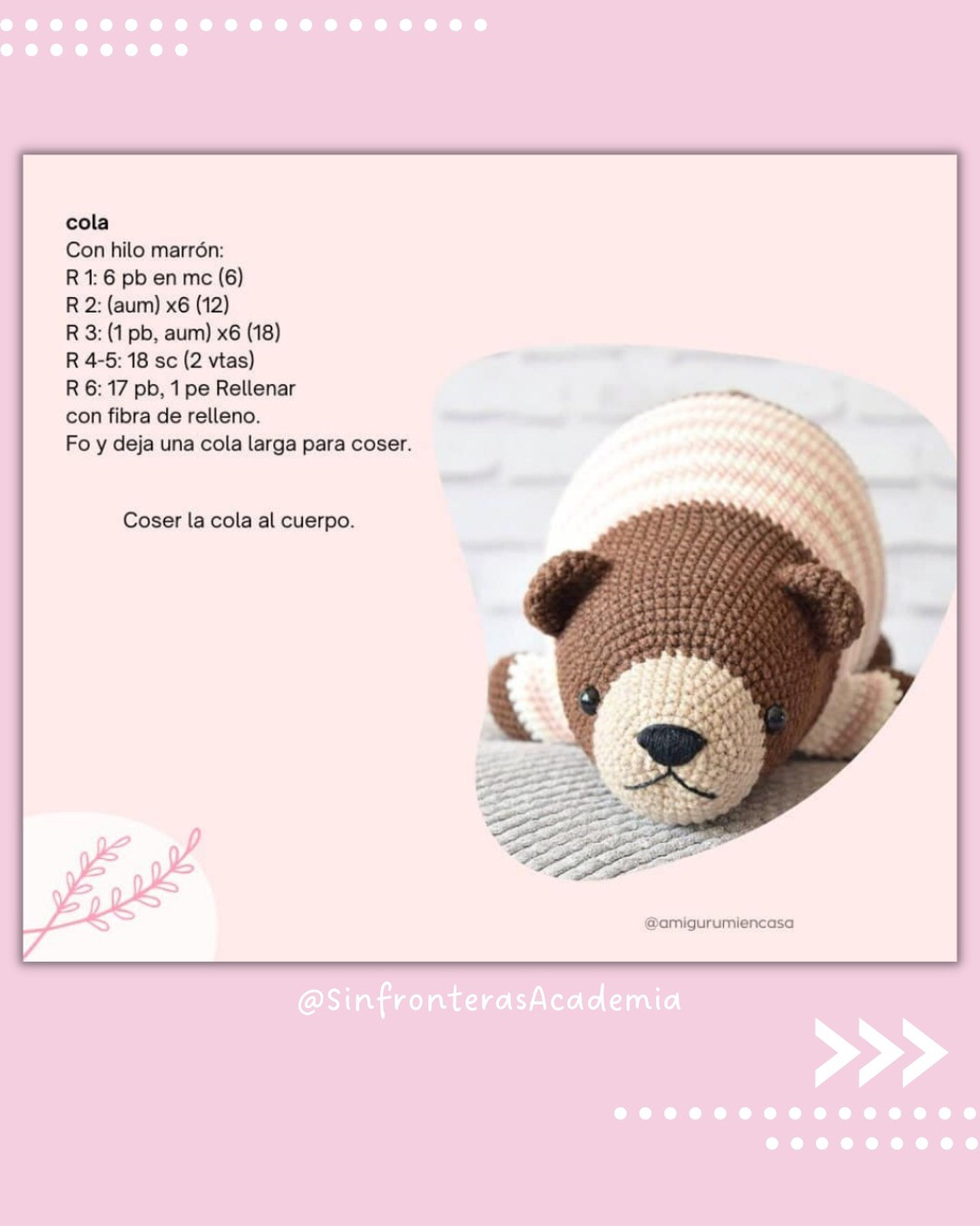 Patrón de osito amigurumi gratis: paso a paso