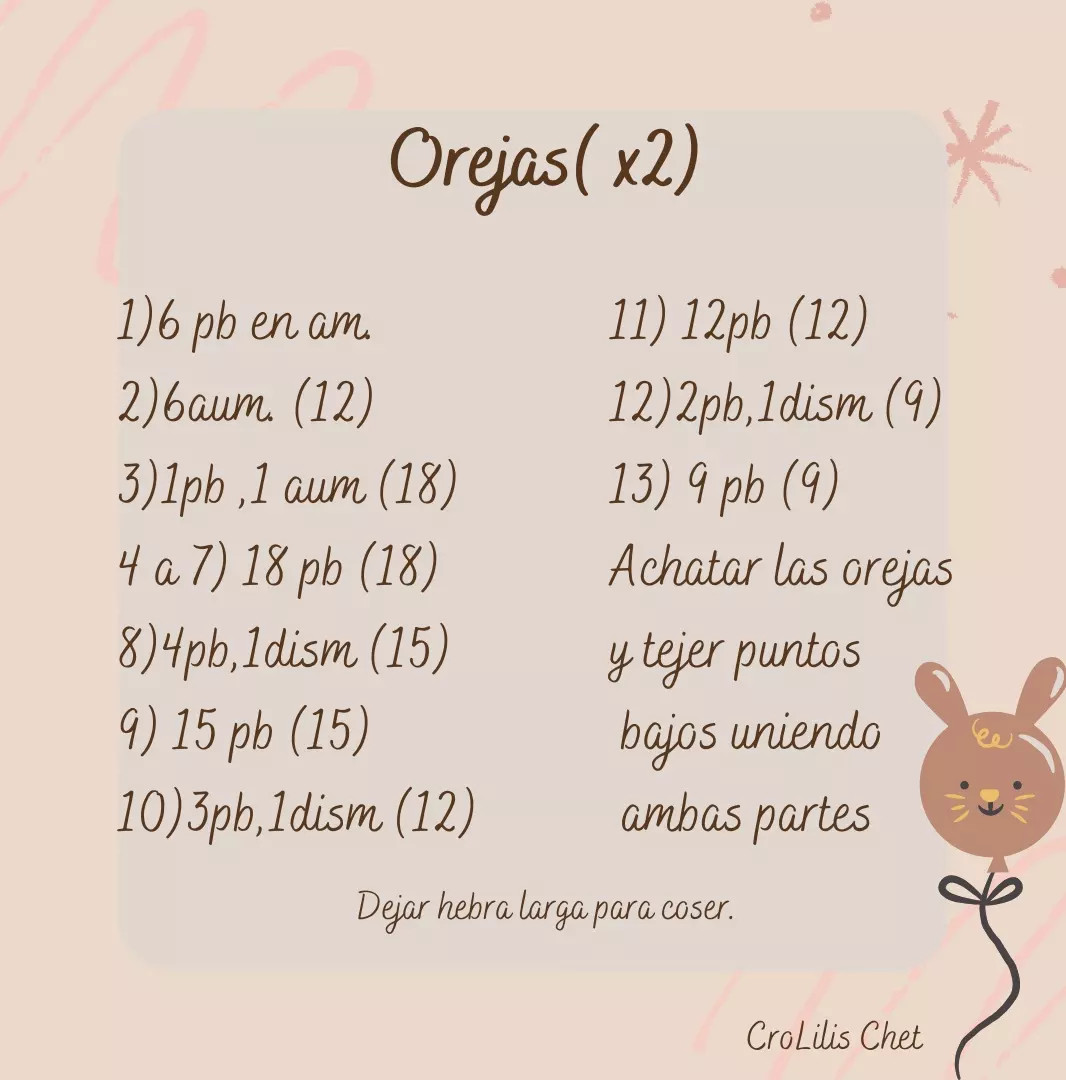 Patrón de sonajero de conejo amigurumi gratis