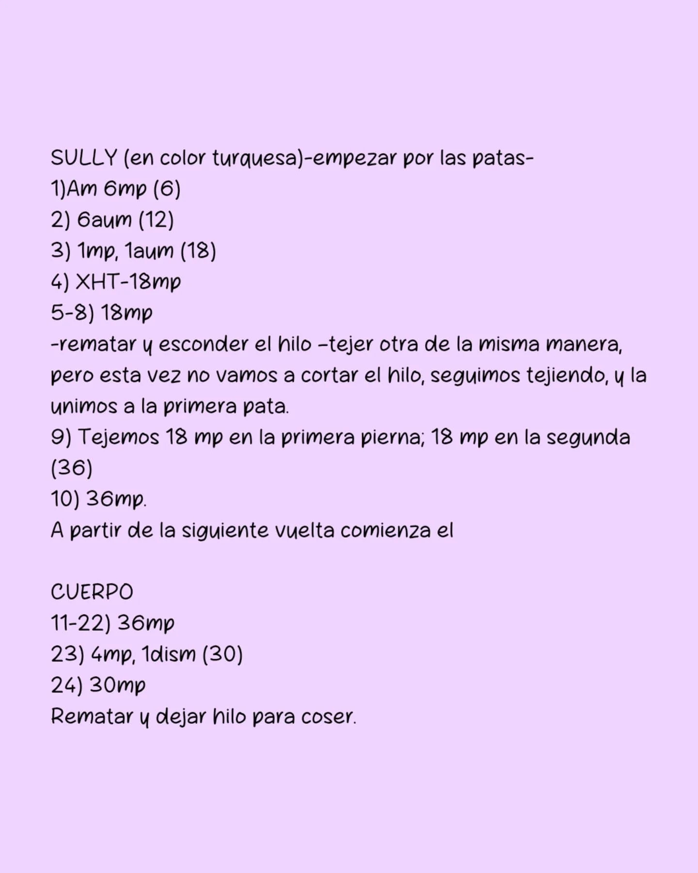 Patrón de tejido a crochet: Sully