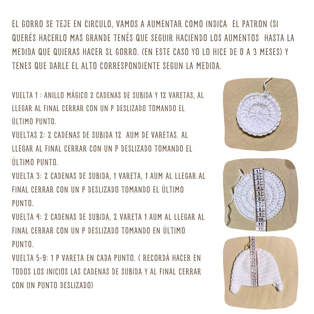 Patrón Gorro Bebé Crochet: Tutorial Paso a Paso