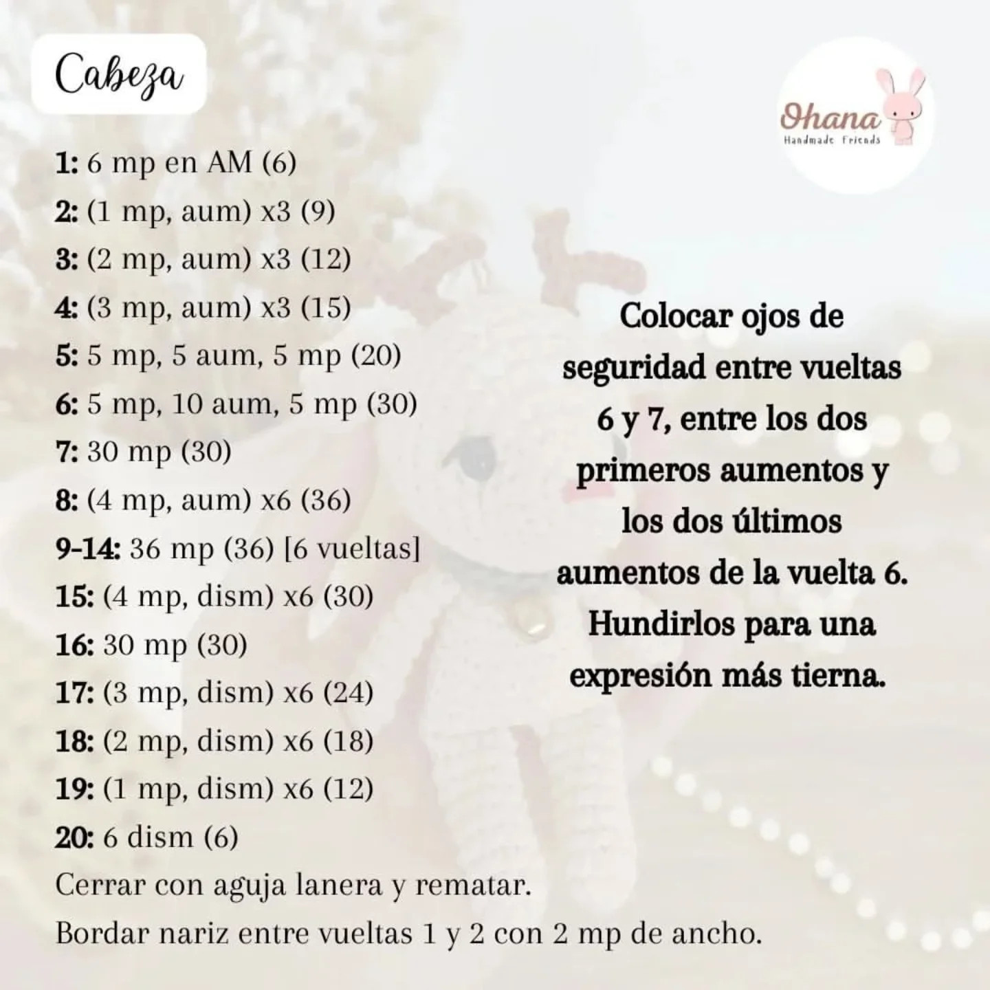 PATRÓN GRATIS amigurumi reno Renito