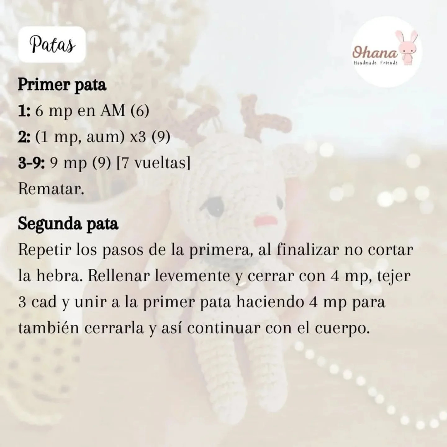 PATRÓN GRATIS amigurumi reno Renito