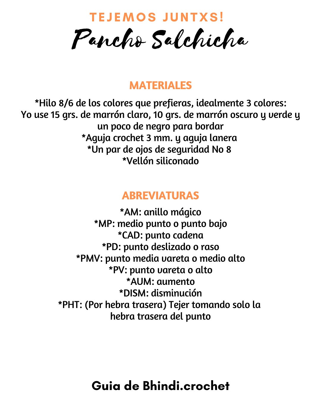Patrón gratis: Amigurumis perritos salchicha