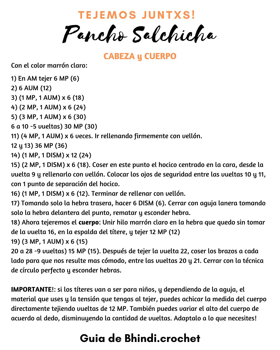 Patrón gratis: Amigurumis perritos salchicha