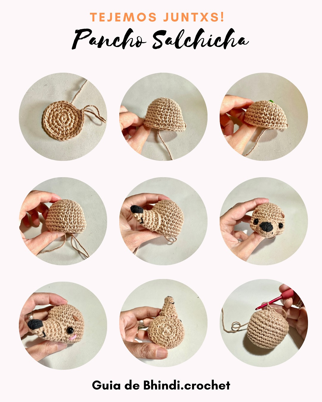 Patrón gratis: Amigurumis perritos salchicha