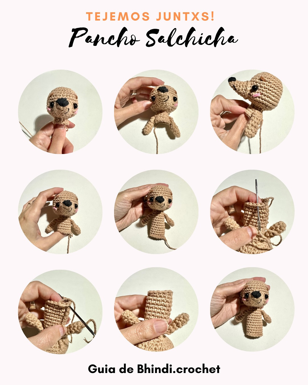 Patrón gratis: Amigurumis perritos salchicha