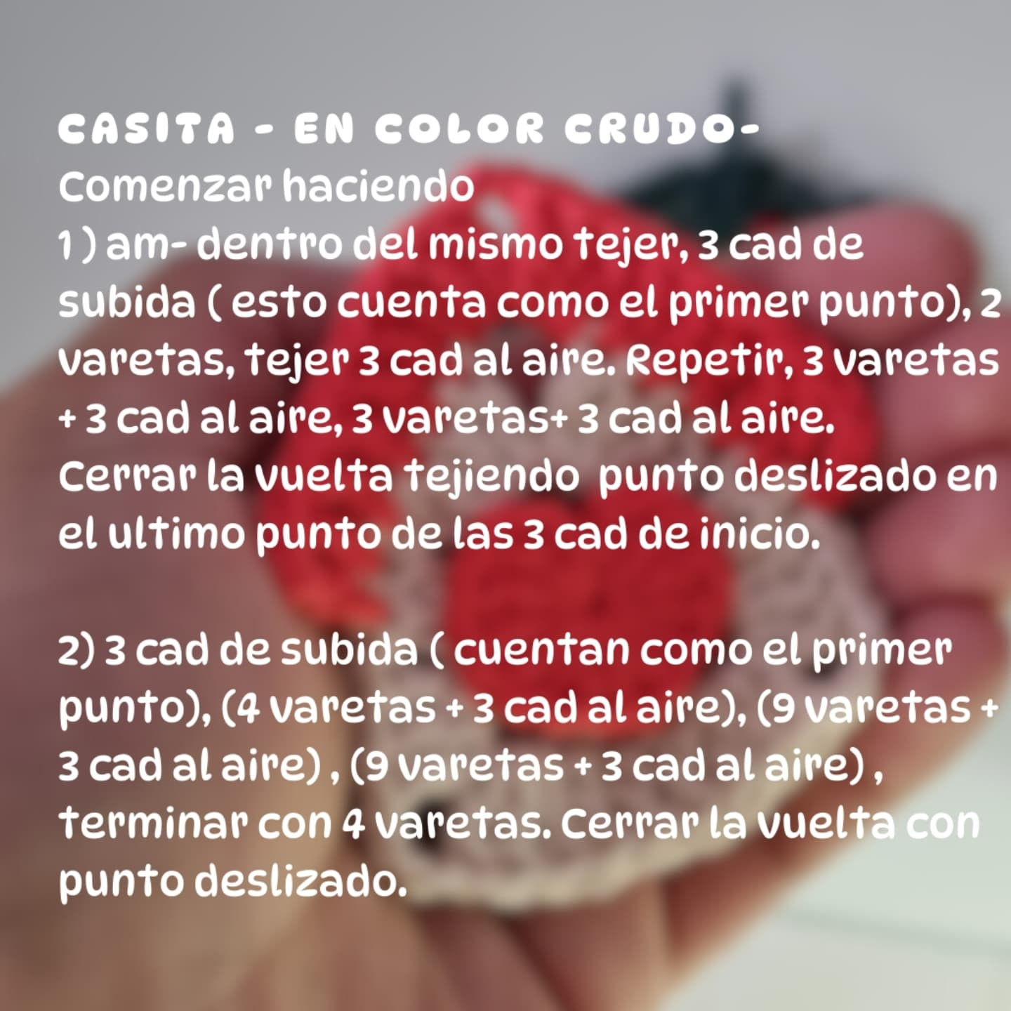 Patrón gratis: Casita navideña tejida a crochet