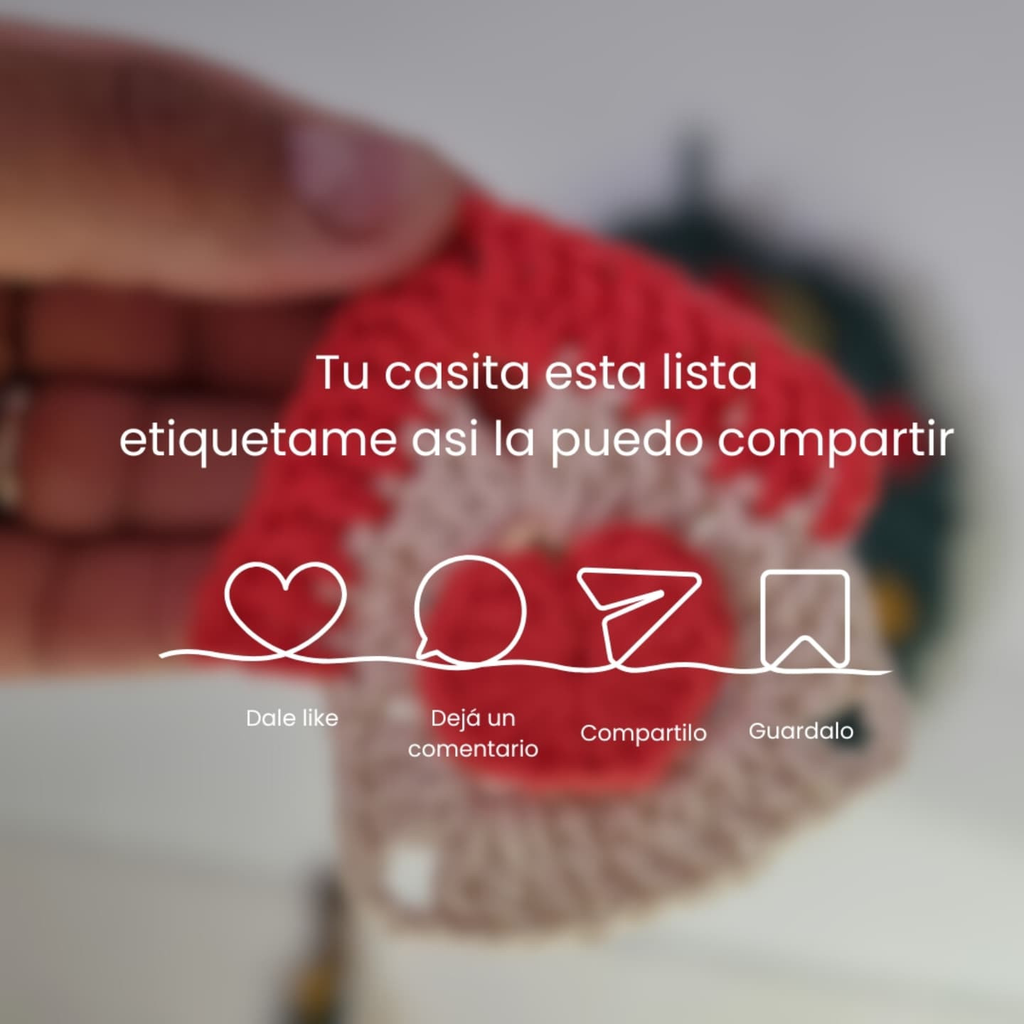 Patrón gratis: Casita navideña tejida a crochet