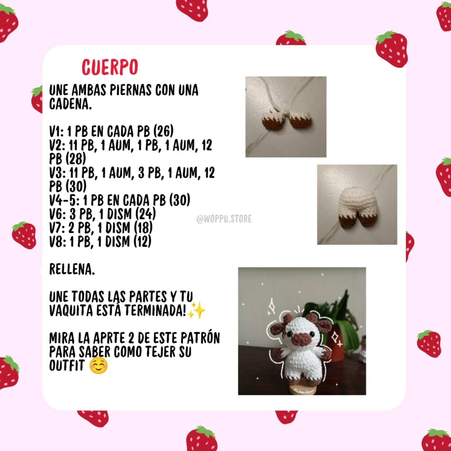 PATRÓN GRATIS DE VACA PT.2