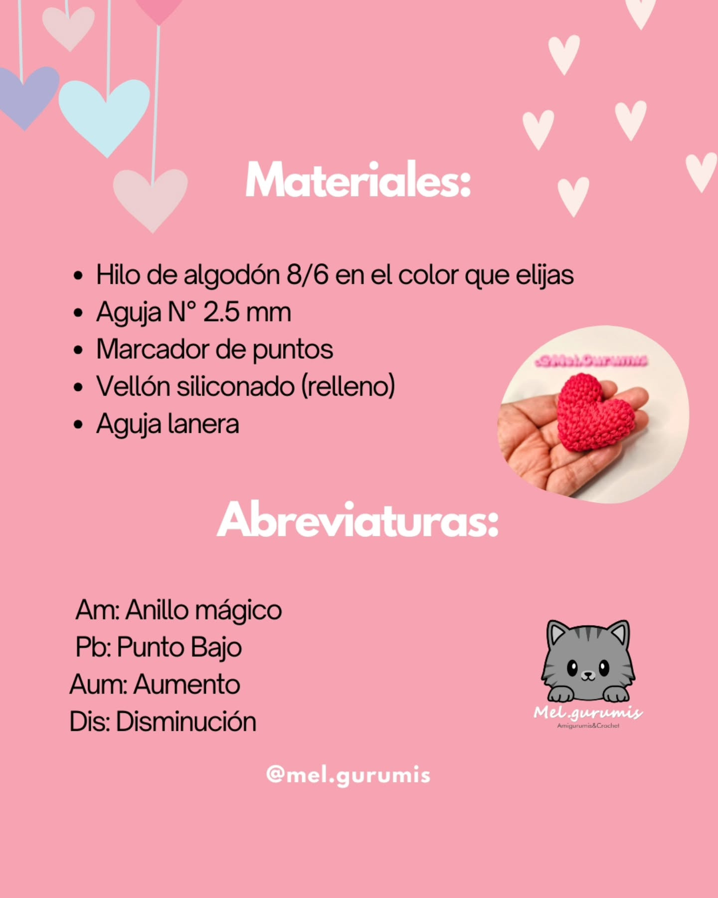 Patrón Gratis: Mini Corazón Amigurumi Fácil