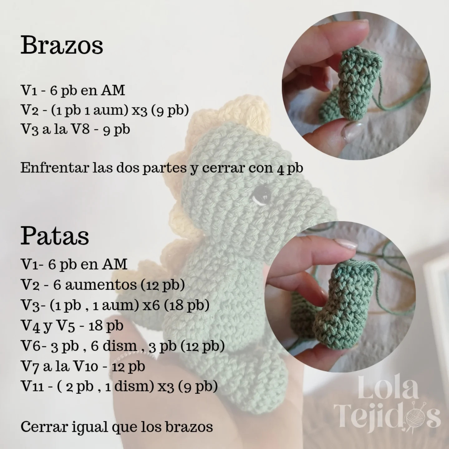 Patrón Gratis: Pequeño Dinosaurio Amigurumi