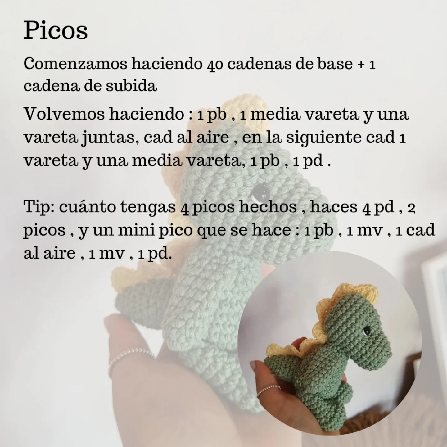 Patrón Gratis: Pequeño Dinosaurio Amigurumi