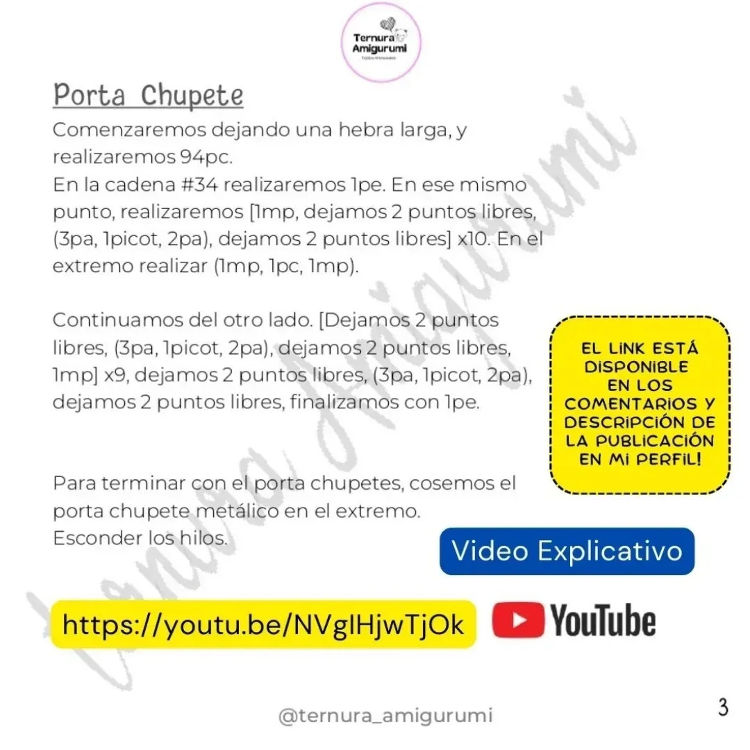 Patrón Gratis: Porta Chupetes Amigurumi Tejido a Crochet