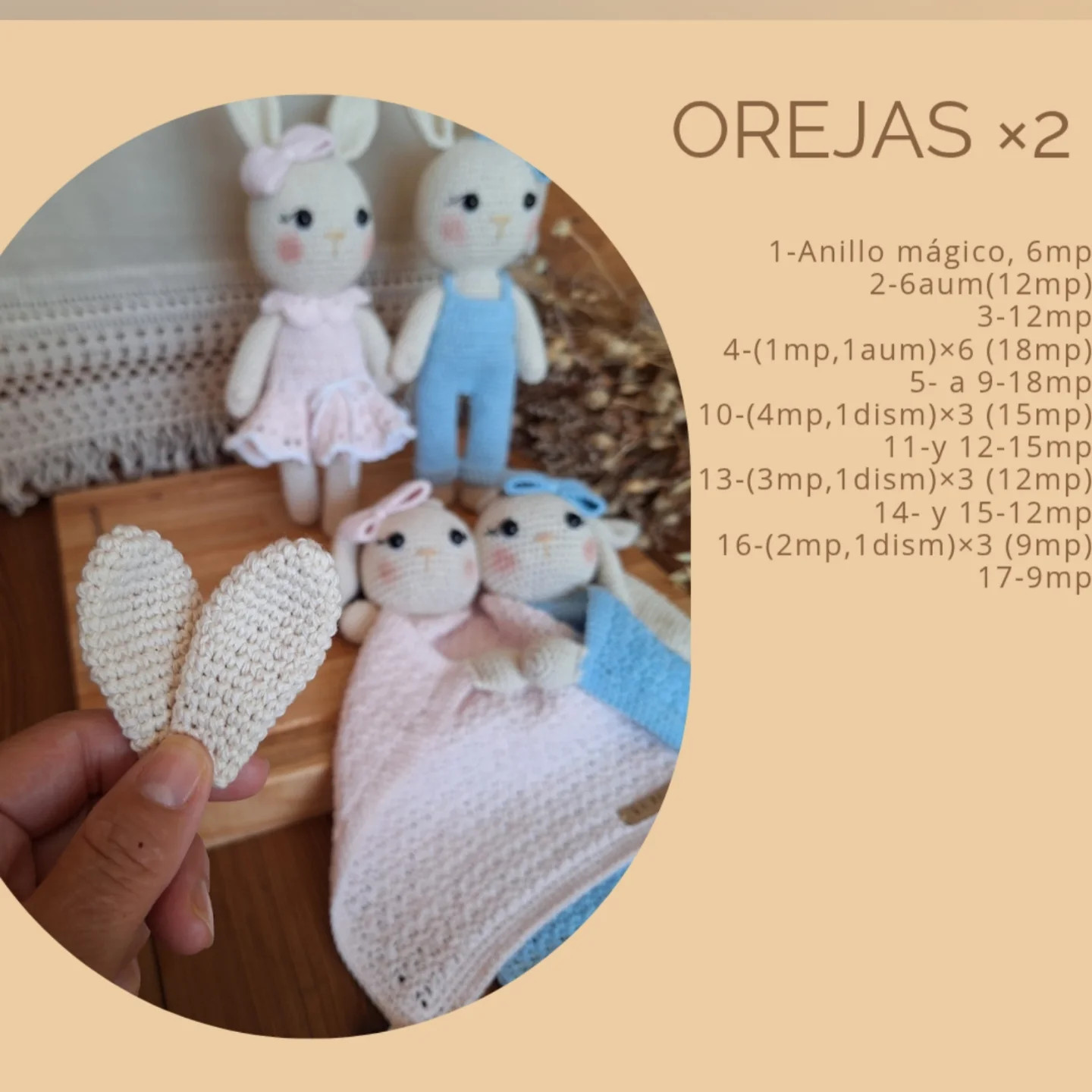 Patrón Gratis: Sonajero Conejito Amigurumi