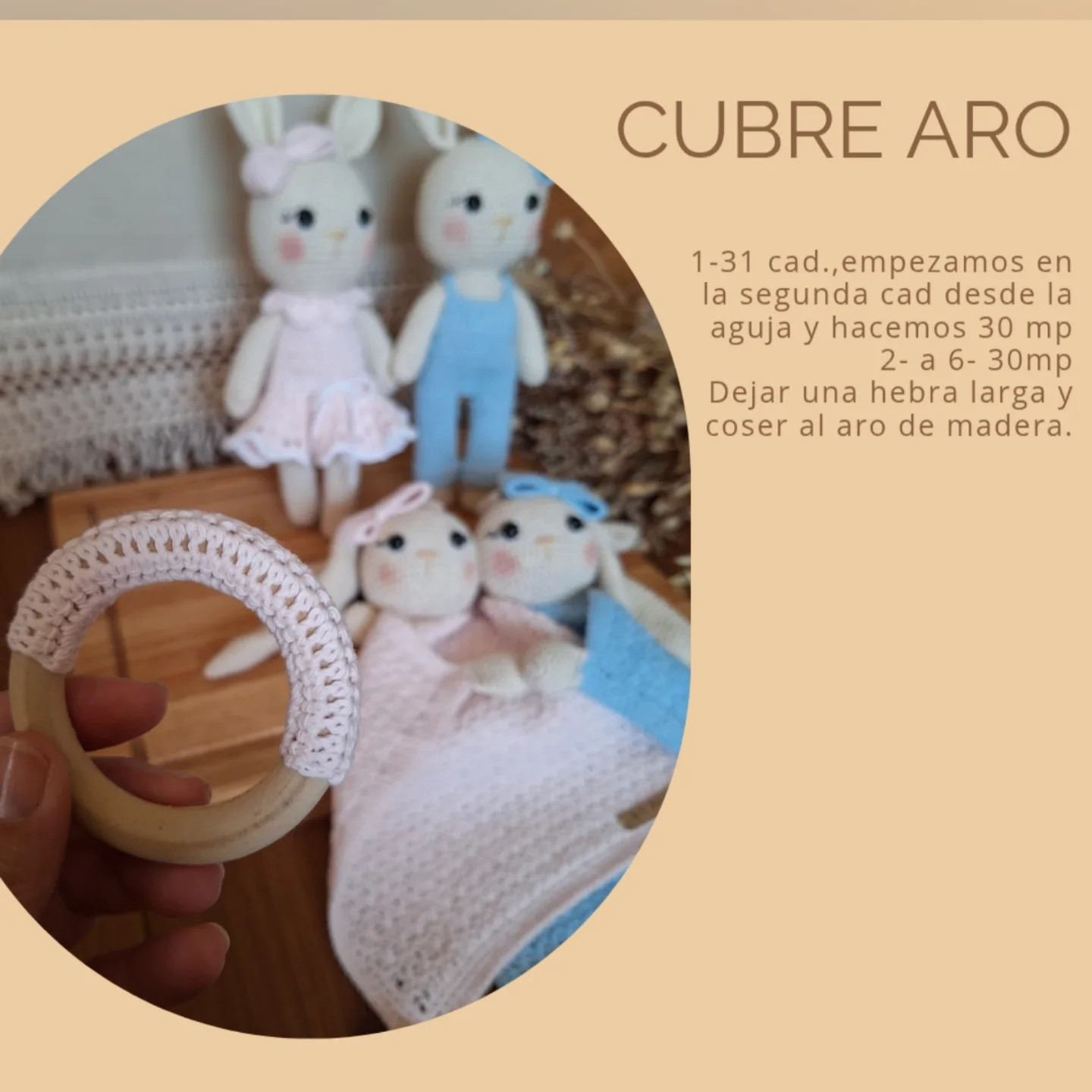 Patrón Gratis: Sonajero Conejito Amigurumi